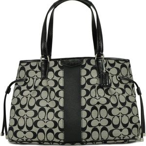 Coach Black Signature Fabric Carryall